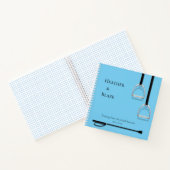 Stirrup Irons & Riding Crop Blue Square Equestrian Notitieboek (Binnen)