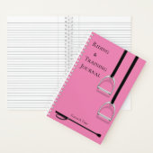 Stirrup Irons & Riding Crop Pink Notitieboek (Binnen)