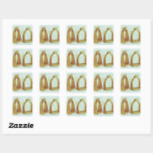 Stirrups van Louis XIV Vierkante Sticker (Vel)