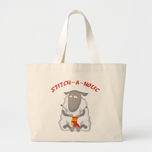 Stitch-a-holic nitter grote tote bag (Voorkant)