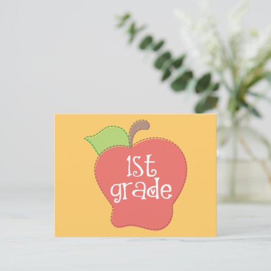 Stitch Apple 1st-graad Briefkaart (Staand voorkant)