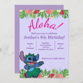 Stitch Birthday Invitation Kaart (Voorkant / Achterkant)