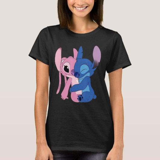 Stitch en Angel Hug Classic T-shirt (Voorkant)