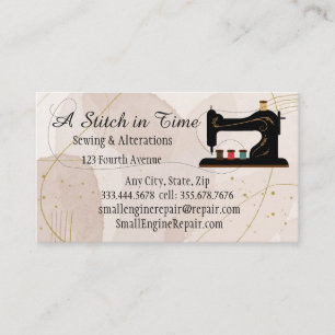 Stitch in Time Sewing Alterations Repair Business Visitekaartje