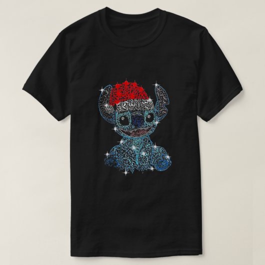 Stitch Kerstmis T-shirt (Design voorkant)