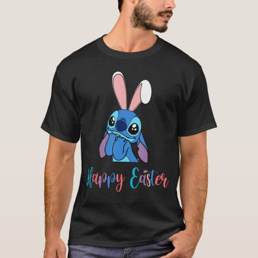 Stitch met paasbroodrooster t-shirt (Voorkant)