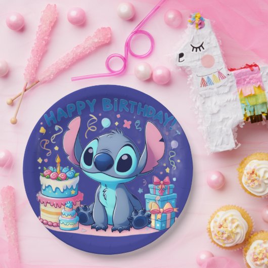 Stitch Party Papieren Bordje (Feest)