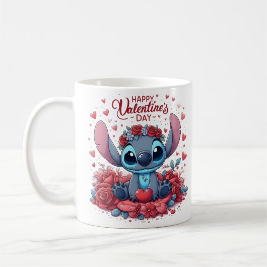 Stitch Saint Valentin Koffiemok (Links)