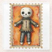 Stitch & Shadow Halloween Glazen Onderzetter (Voorkant)