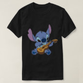 Stitch spelen Ukulele Sticker T-shirt (Design voorkant)