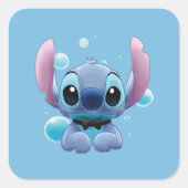 Stitch Vierkante Sticker (Voorkant)