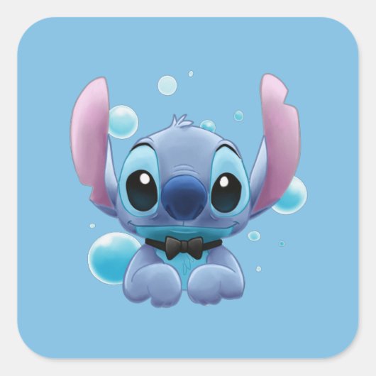 Stitch Vierkante Sticker (Voorkant)