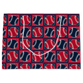 Stitched Baseball 01-GIFT BAG L Large Cadeautasje (Voorkant)