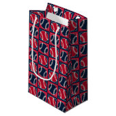 Stitched Baseball 01-GIFT BAG S Klein Cadeauzakje (Voorkant Gekanteld)