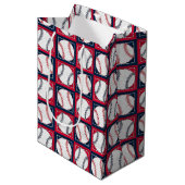 Stitched Baseball 02-GIFT BAG M Medium Cadeauzakje (Voorkant Gekanteld)