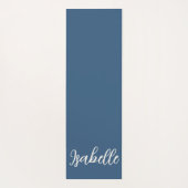 Stitched Blue / Ivory Hearts "Just Breath" Yogamat (Achterkant)