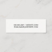 Stitched Brown Leather | Denim Mini Visitekaartje (Achterkant)