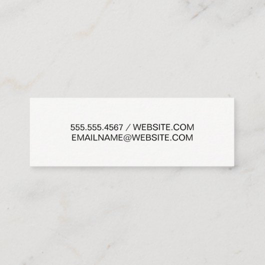 Stitched Brown Leather | Denim Mini Visitekaartje (Achterkant)