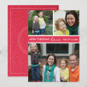 'Stitched' feestelijke fotokaart Feestdagenkaart (Voorkant / Achterkant)