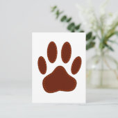 Stitched Felt Dog Paw Print Briefkaart (Staand voorkant)