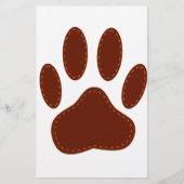 Stitched Felt Dog Paw Print Briefpapier (Voorkant)