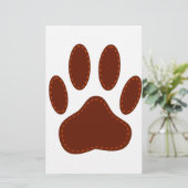 Stitched Felt Dog Paw Print Briefpapier (Staand voorkant)