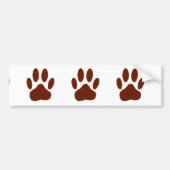 Stitched Felt Dog Paw Print Bumpersticker (Voorkant)