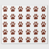 Stitched Felt Dog Paw Print Cadeaupapier (Vlak)