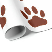 Stitched Felt Dog Paw Print Cadeaupapier (Rol Hoek)