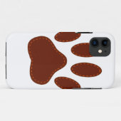 Stitched Felt Dog Paw Print Case-Mate iPhone Case (Achterkant (horizontaal))
