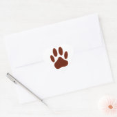 Stitched Felt Dog Paw Print Hart Sticker (Envelop)