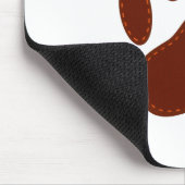 Stitched Felt Dog Paw Print Muismat (Hoek)