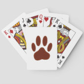 Stitched Felt Dog Paw Print Pokerkaarten (Achterkant)