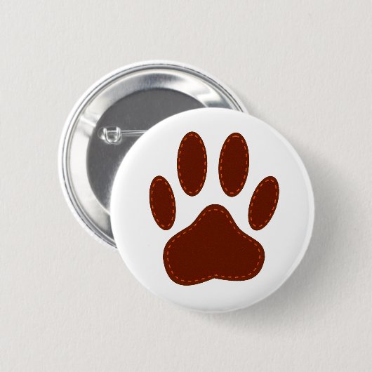Stitched Felt Dog Paw Print Ronde Button 5,7 Cm (Voorkant /achterkant)