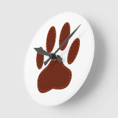 Stitched Felt Dog Paw Print Ronde Klok (Hoek)