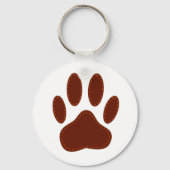 Stitched Felt Dog Paw Print Sleutelhanger (Voorkant)