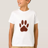 Stitched Felt Dog Paw Print T-shirt (Voorkant)