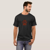 Stitched Felt Dog Paw Print T-shirt (Voorkant volledig)