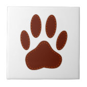 Stitched Felt Dog Paw Print Tegeltje (Voorkant)