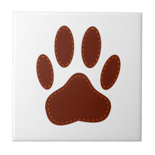 Stitched Felt Dog Paw Print Tegeltje