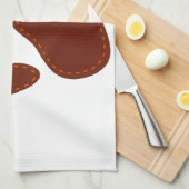 Stitched Felt Dog Paw Print Theedoek (Quarter Fold)