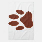 Stitched Felt Dog Paw Print Theedoek (Verticaal)