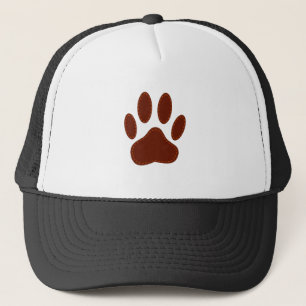 Stitched Felt Dog Paw Print Trucker Pet