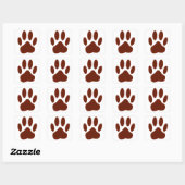 Stitched Felt Dog Paw Print Vierkante Sticker (Vel)