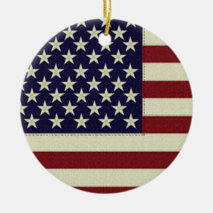 Stitched Flag Ornament