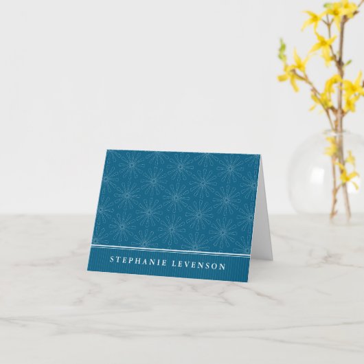 Stitched Flower Gepersonaliseerde Kaart (Gele Bloem)