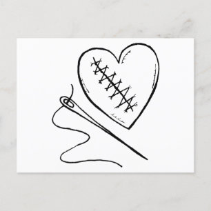 Stitched Heart Briefkaart