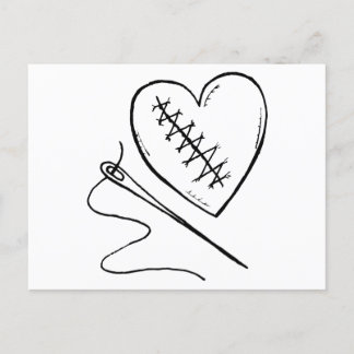 Stitched Heart Briefkaart