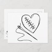 Stitched Heart Briefkaart (Voorkant / Achterkant)