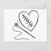 Stitched Heart Briefkaart (Voorkant)